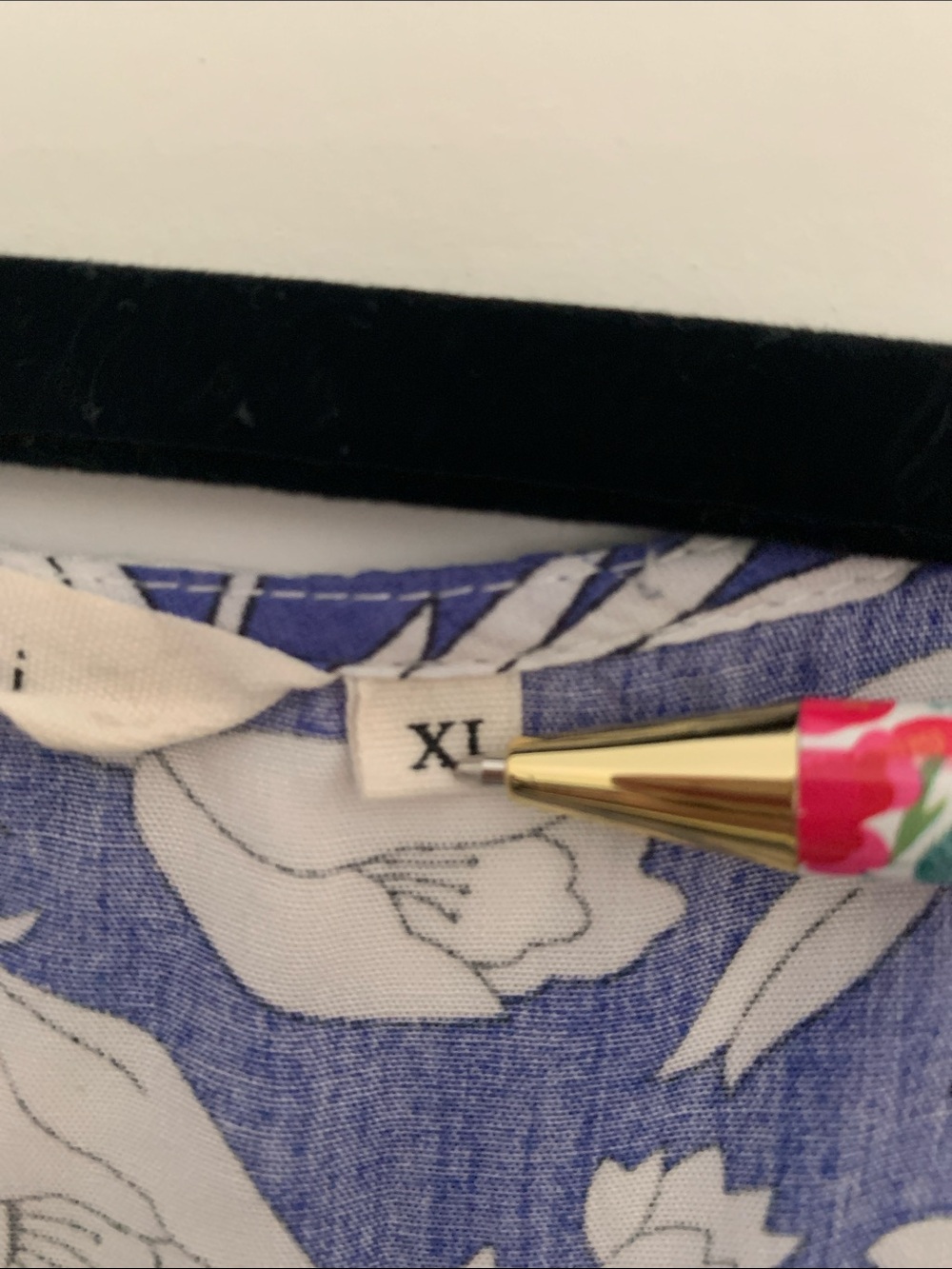 EUC KorMei Blue and White Floral High Low Maxi Dress with Smocked Waist XL - Picture 6 of 9